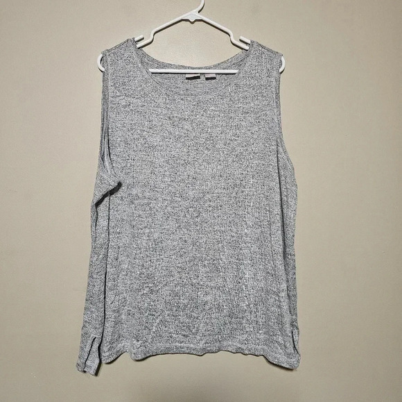 Chico's Zenergy Size 4 Sleeveless Sweater Top Gray Women's XXL Pullover Shirt - Picture 1 of 6